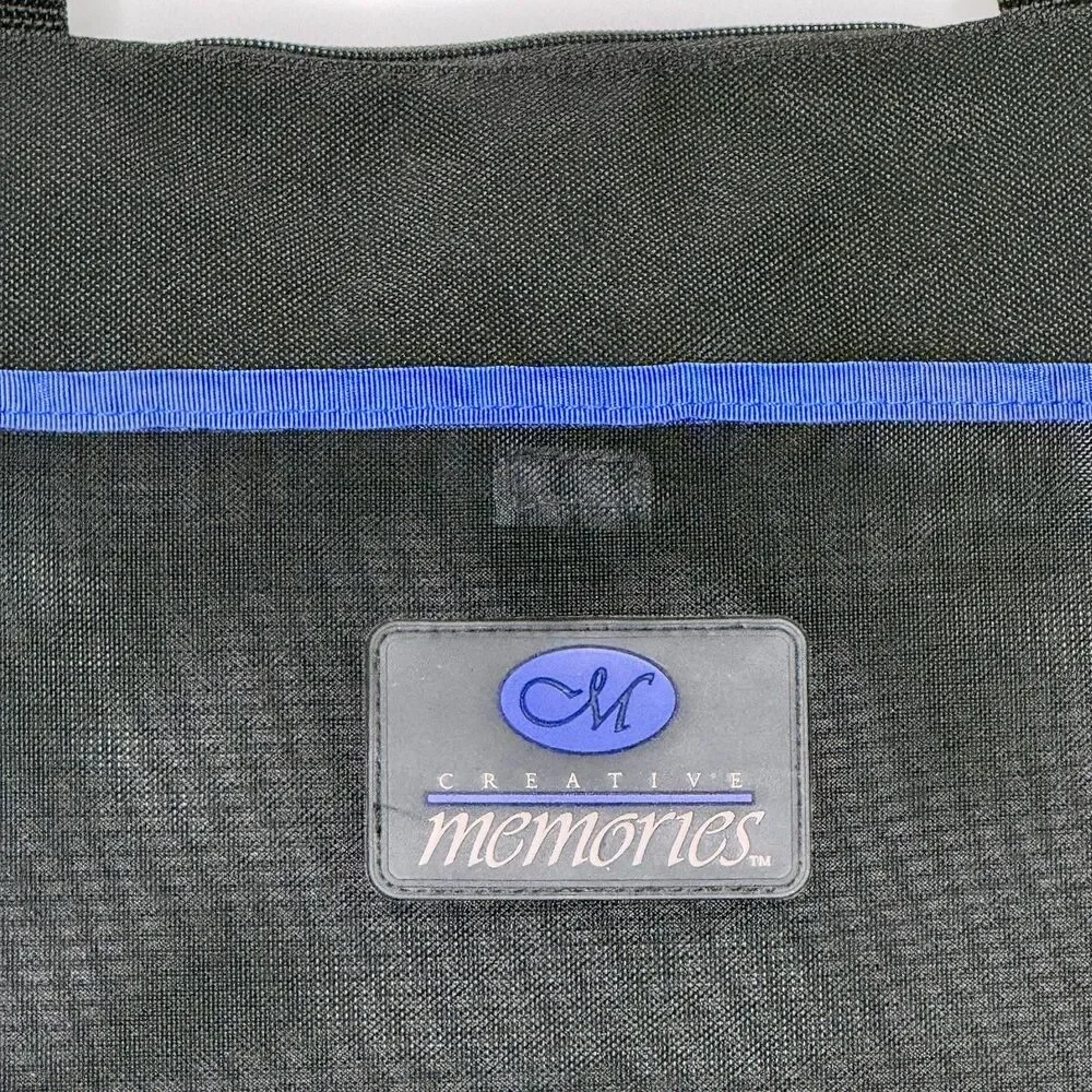 CREATIVE MEMORIES Black Nylon & Mesh Project Tote Bag Scrapbooking Crafting- NWT